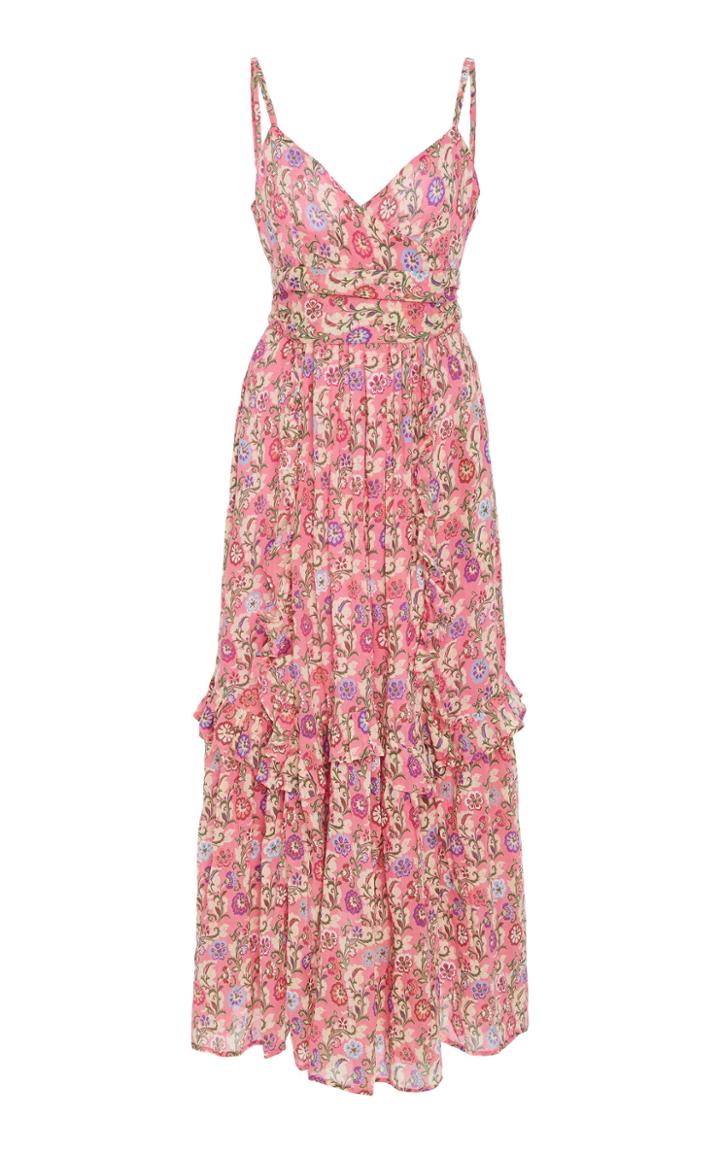 Banjanan Rosa Print Cotton Voile Maxi Dress