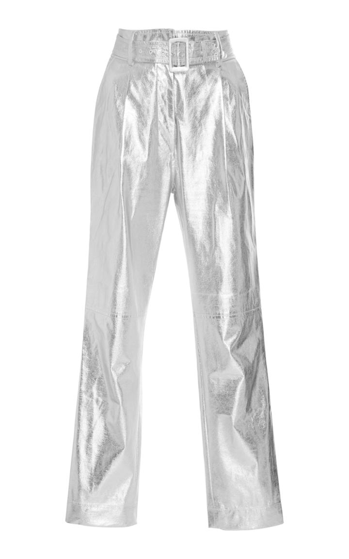 Bouguessa Slim Fit Metallic Pants