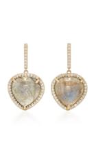 Sheryl Lowe 14k Gold, Diamond And Labradorite Earrings