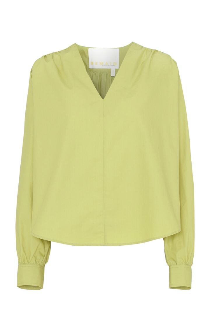 Remain Straw Long Sleeve Cotton Shirt