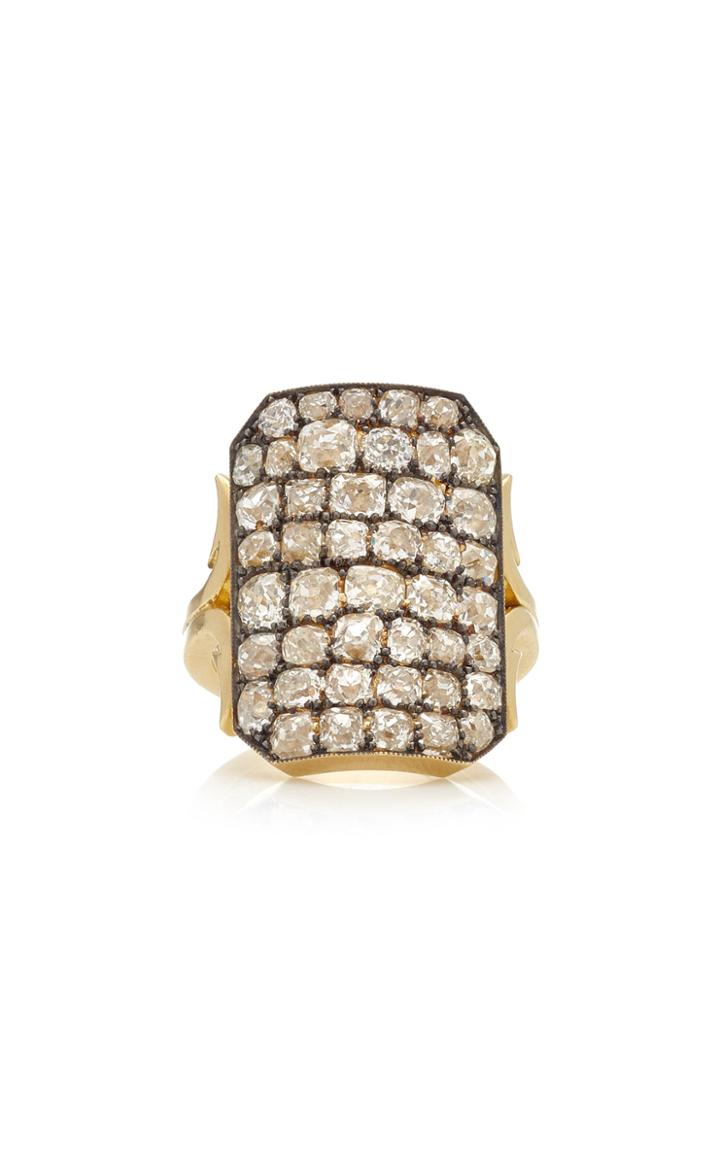 Sylva & Cie Ten Table Diamond 18k Yellow Gold Ring