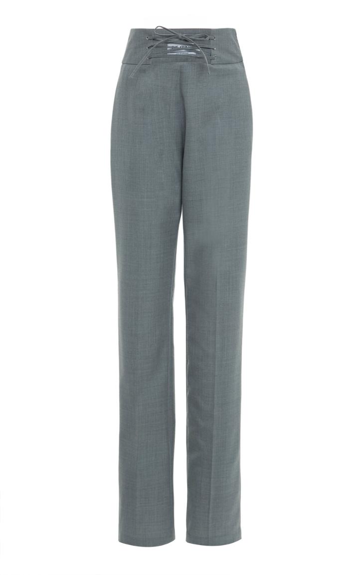 Moda Operandi Attico Lace-up Poplin Straight-leg Pants Size: 40