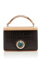 Giambattista Valli Crocodile Top Handle With Malachite