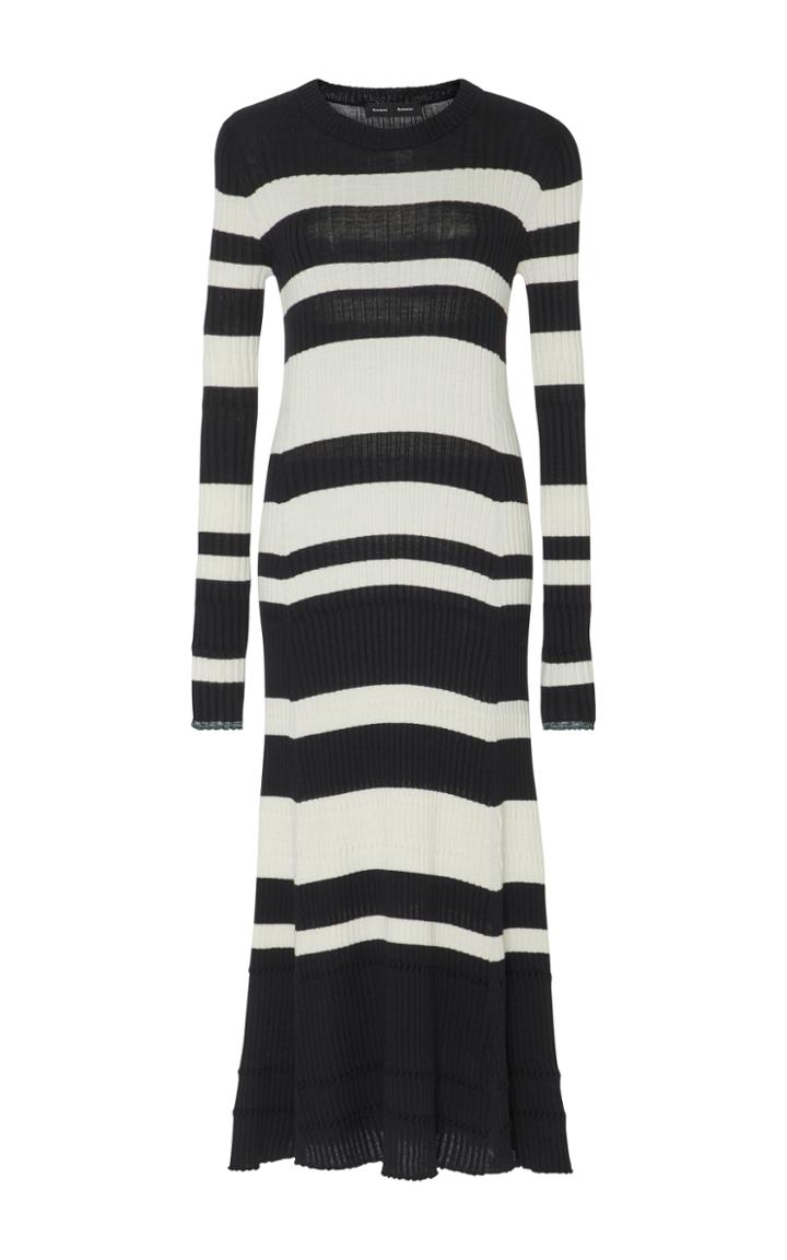 Proenza Schouler Striped Wool-blend Dress