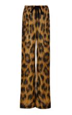 Moda Operandi Naeem Khan Embellished Leopard-printed Silk Flared Pants Size: Xs