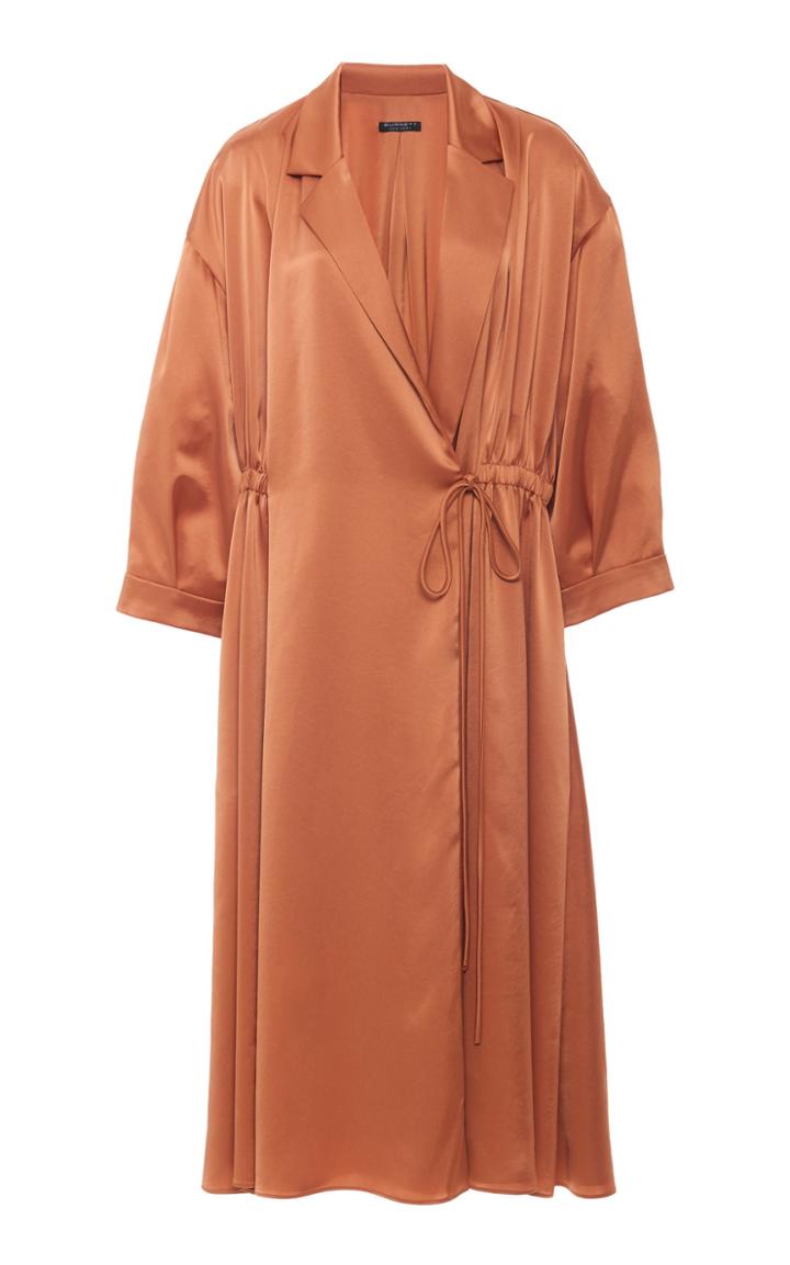 Moda Operandi Burnett New York Drawstring-waist Charmeuse Wrap Dress Size: 4