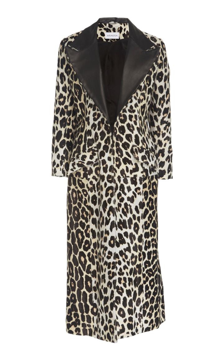 16arlington Debbie Leopard Trench Coat
