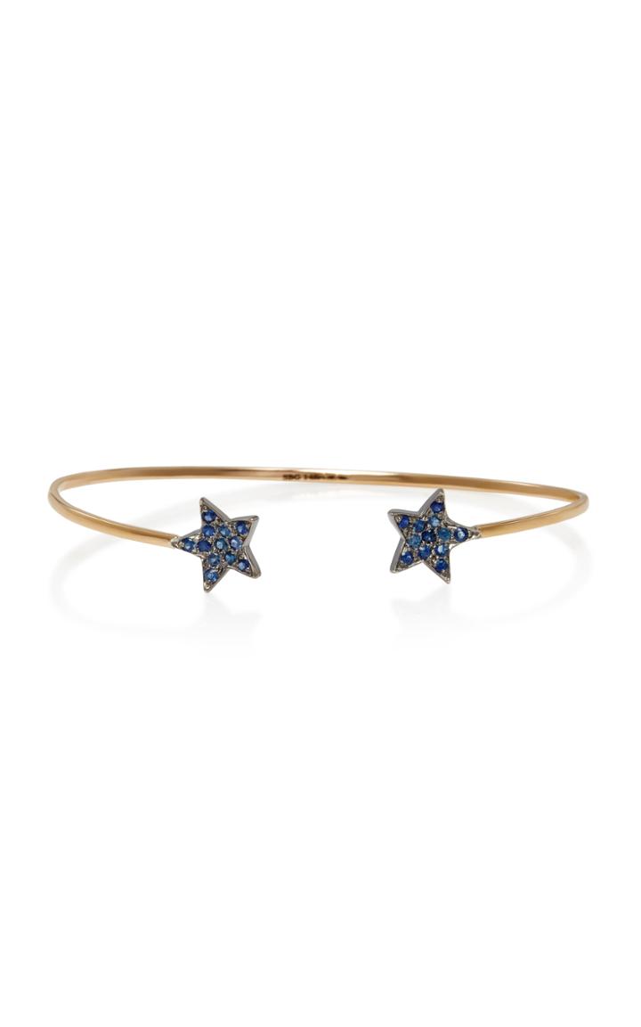 She Bee 14k Gold And Sapphire Star Cuff