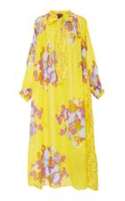 Yvonne S Floral-print Linen Maxi Dress