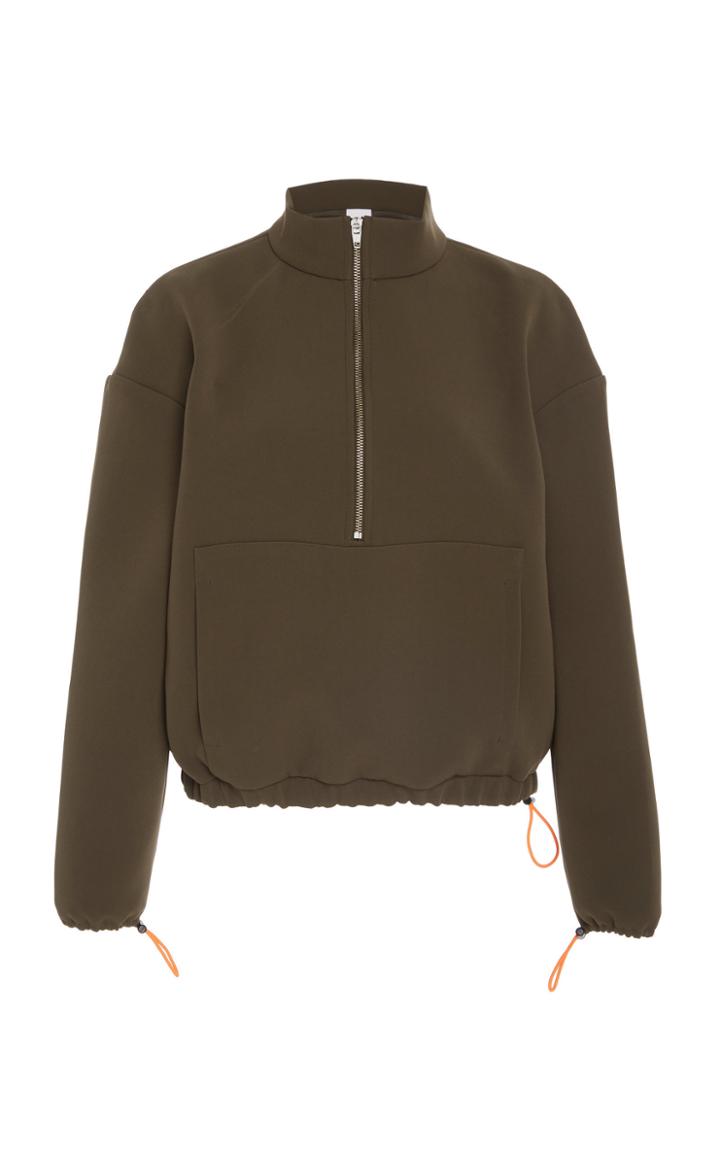 Paris Georgia Cropped Pullover With Zipper Detail