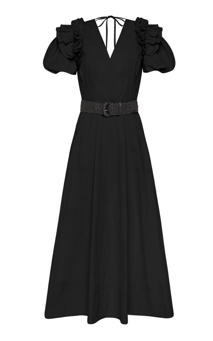 Moda Operandi Rebecca Vallance Fes Ruffled Cotton Midi Dress