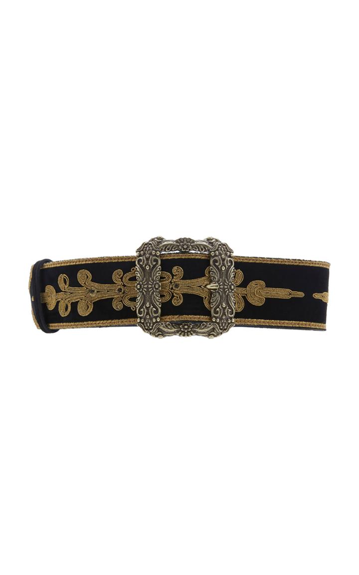 Etro Embroidered Suede Belt