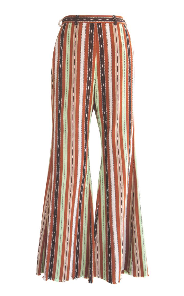 Moda Operandi Alix Of Bohemia Brick Lane Striped Cotton Flared-leg Trousers