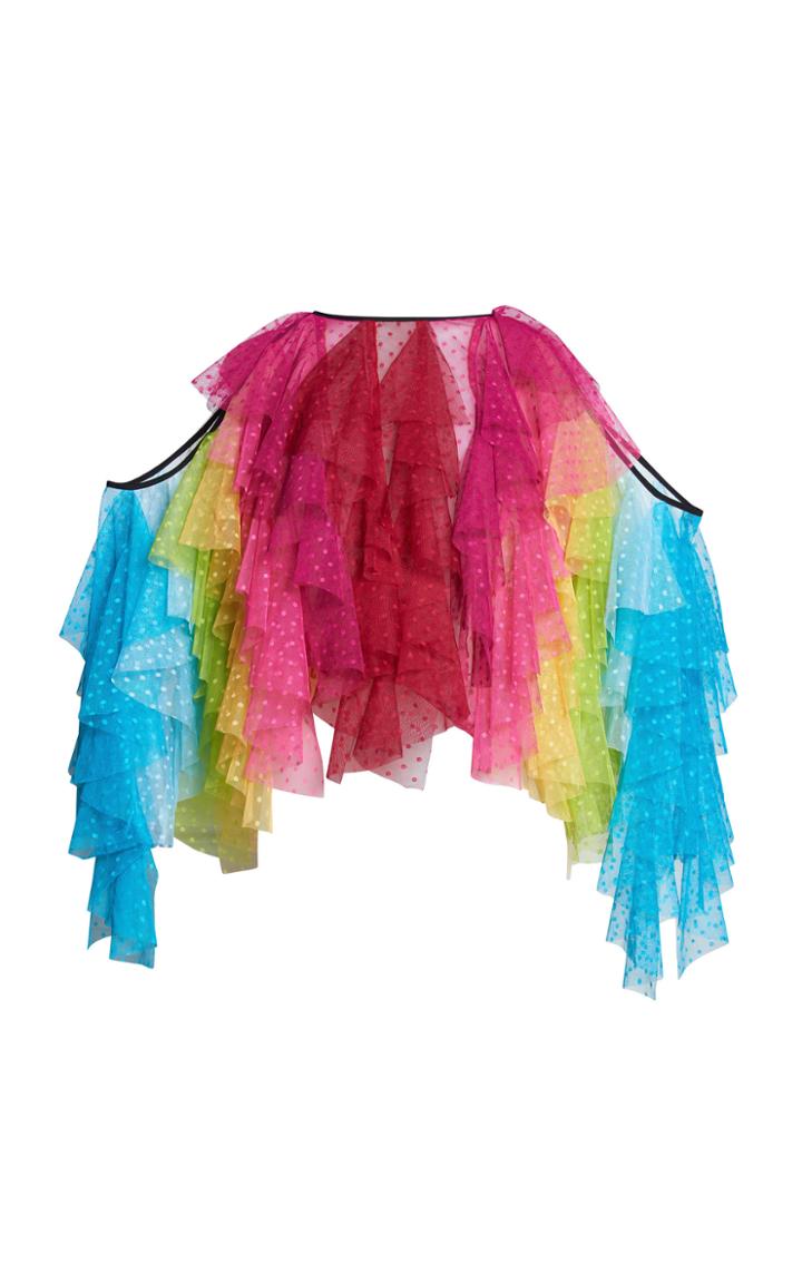 Romance Was Born Rainbows Edge Frill Top