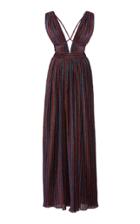 Jonathan Simkhai Rainbow Pleats V-neck Maxi Dress