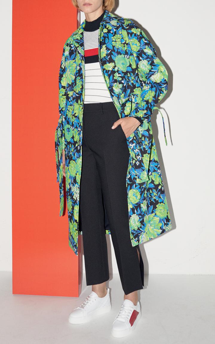 Msgm Tropical Jungle Print Trench