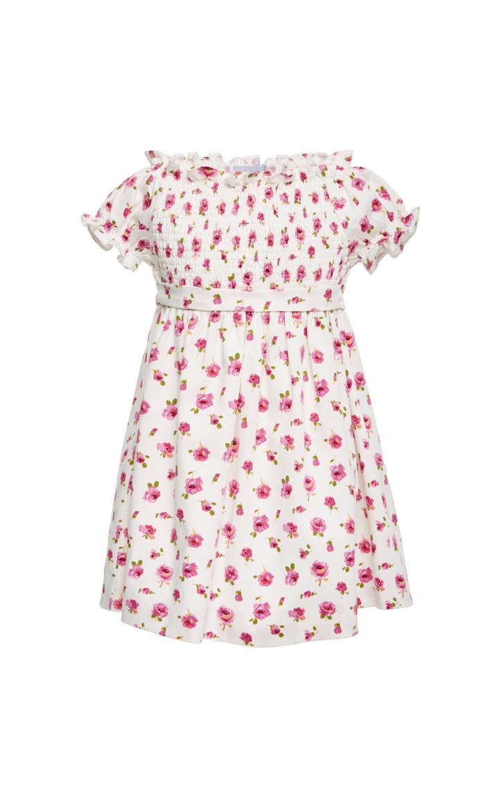 Luisa Beccaria Rose Print A Line Dress