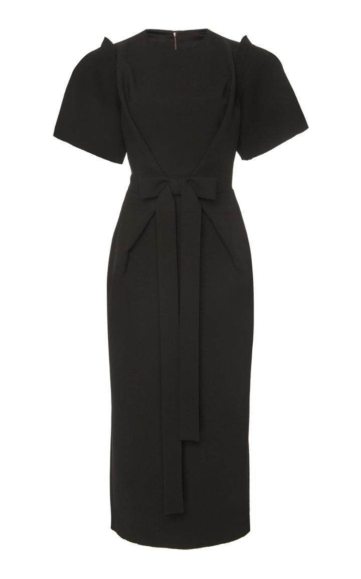 Dolce & Gabbana Tie-detailed Crepe Midi Dress