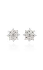 Parulina 18k White Gold And Diamond Earrings