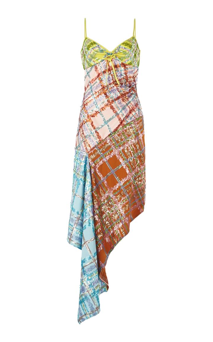 Peter Pilotto Sequin Check Strap Dress