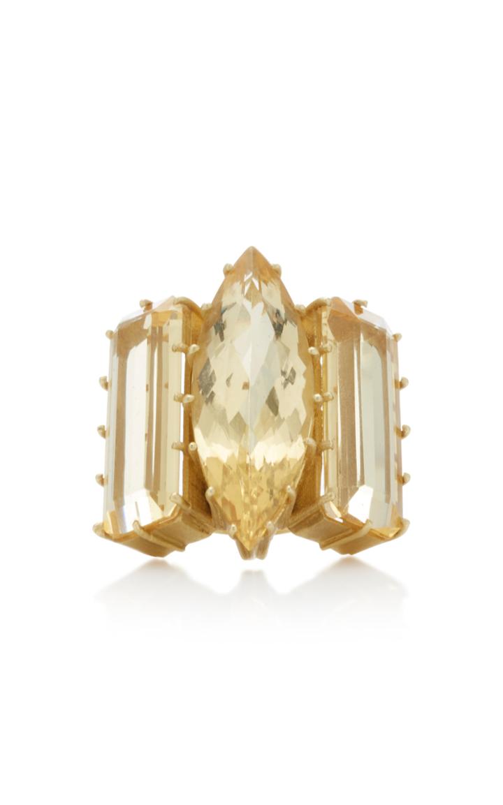 Lfrank One-of-a-kind Triple Golden Beryl Ring