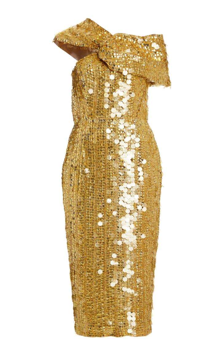 Moda Operandi Alitte One-shoulder Sequined Dress