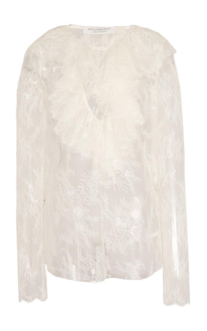 Philosophy Di Lorenzo Serafini Ruffle Lace Blouse