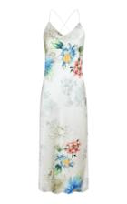 Adriana Iglesias Jadi Floral Silk Satin Maxi Dress
