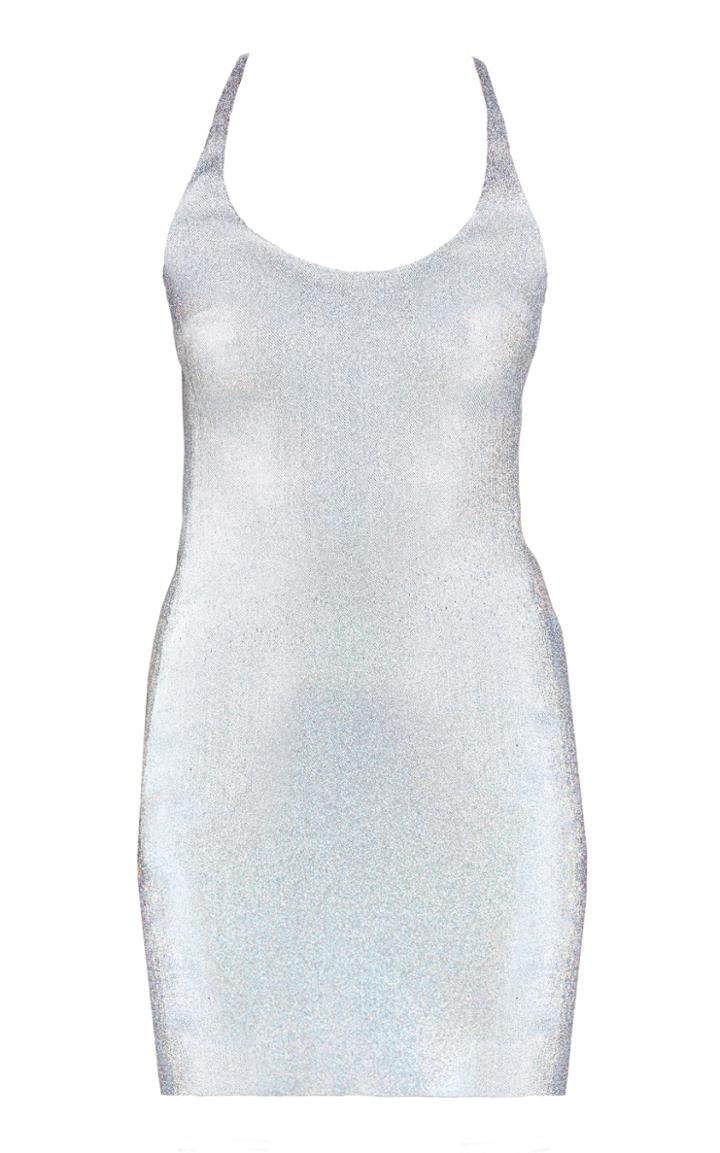 Area Metallic Racerback Cady Mini Dress