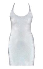 Area Metallic Racerback Cady Mini Dress