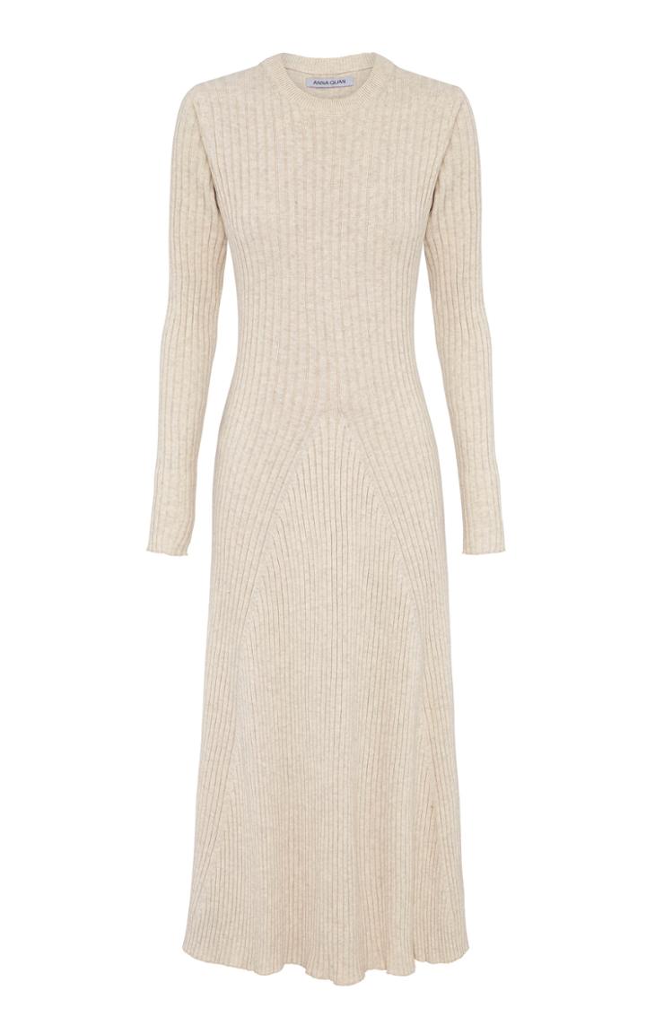 Anna Quan Astrid Ribbed Cotton Midi Dress