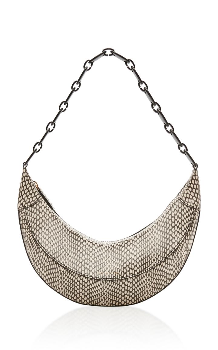 Moda Operandi Rejina Pyo Banana Snake-effect Leather Shoulder Bag
