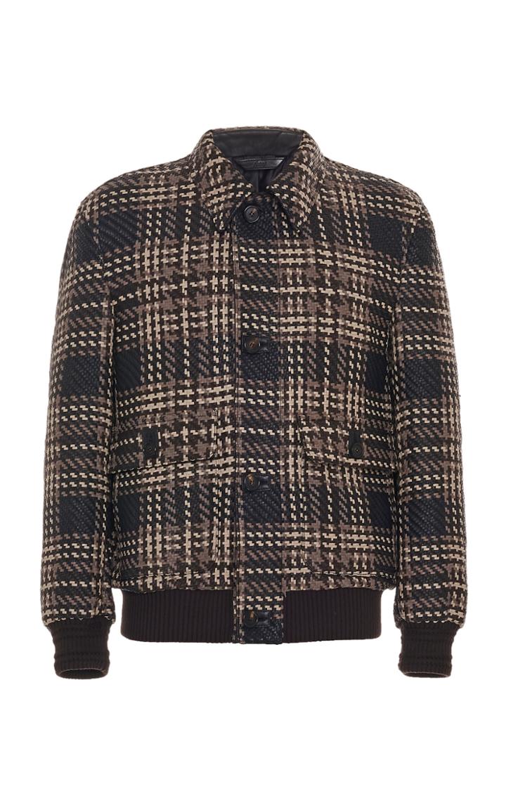 Brioni Woven Nappa Blouson Jacket