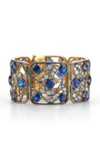 Moda Operandi Mcteigue & Mcclelland Sapphire & Diamond Pierced Flora Noir Bracelet
