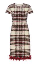 Tory Burch Tassle-trimmed Tweed Wool Dress