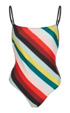 Solid & Striped The Chelsea Diagonal Paradise Stripe One Piece