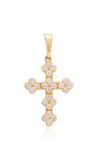 Ashley Mccormick Cross 18k Gold And Diamond Necklace