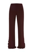 Clover Canyon Red Suiting Pants With Pleated Trim