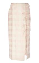 Brock Collection Oleandro Plaid Tie Detail Skirt