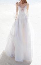 Moda Operandi Alex Perry Bride Anna Lace Floral Embellished Gown