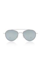 Thom Browne Sun Mirrored-lens Matte Metal Aviator