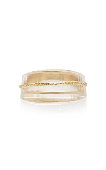 Kika Alvarenga Facetas 18k Gold And Quartz Ring