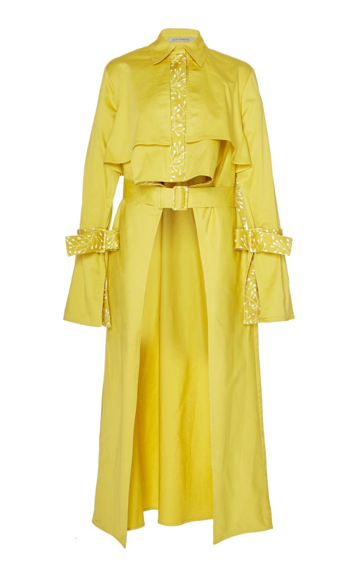 Silvia Tcherassi Sidney Cutout Cotton-blend Trench