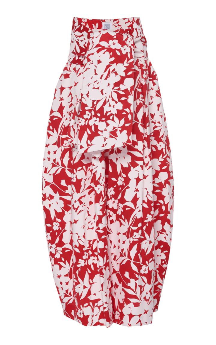 Rosie Assoulin Floral-patterned Silk Wide-leg Pants