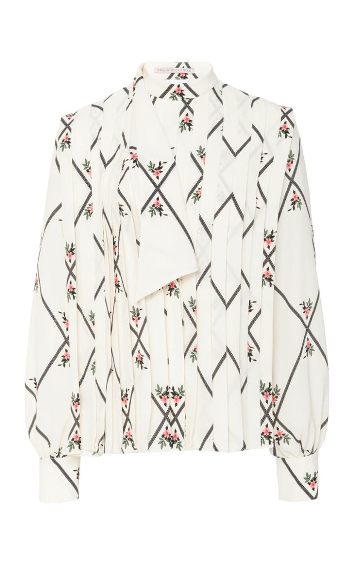 Emilia Wickstead Cody Printed Silk Top