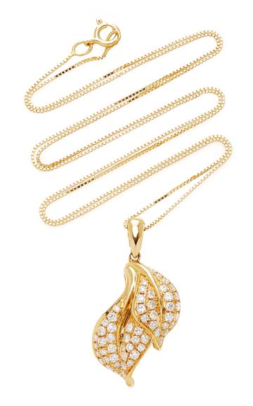 Essere Spring Yellow-gold And White Diamond Necklace