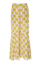 Verandah Printed Cupro Crepe Flared Pants