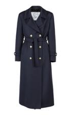Giuliva Heritage Collection Christie Wool Twill Double Breasted Trench Coat