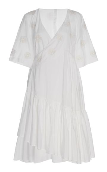 Merlette Aronia Ruffled Wrap Dress