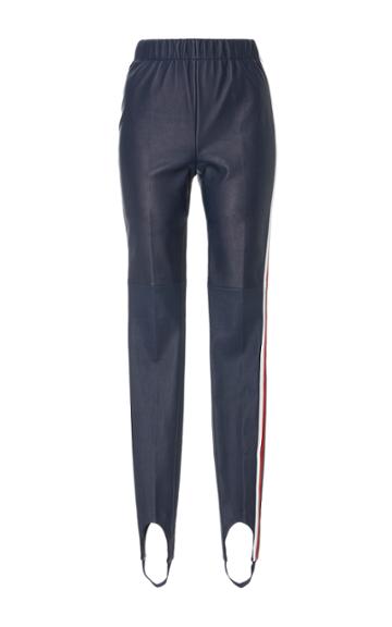 Jatual Stretch Leather Striped Legging